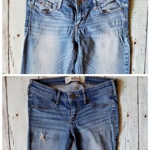 2 Hollister jeans jeggings size 1 short